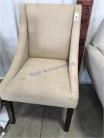 Cloth-covered chair, beige