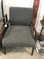 Cloth-covered chair, dark gray