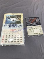 Sports Afield 1952, H & J Garage 1962 calendars