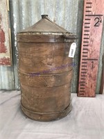 Wood-wrapped liquid container