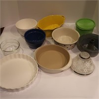 Contents of Shelves-Serving Bowls, Pyrex Glassware