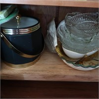 Kitchen Misc Lot-Ice Bucket, Condiment Dishes,