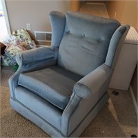 Blue Upholstered Rocking Chair(matches #41)