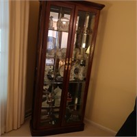 Lighted Curio Cabinet w/2 Glass Doors-30" x 76"