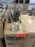 Dozen Moose Head Lager Beer Glasses