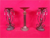 Three Decorative Candle Holders