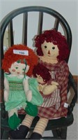 Raggedy Ann Dolls & Chair