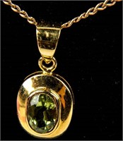Jewelry 14kt Yellow Gold Peridot Necklace