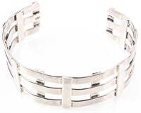 Jewelry Sterling Silver Basket Weave Cuff Bracelet