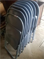 metal folding chairs-blue (8)