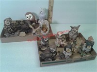 Job lot of owl figurines