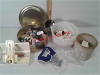 Job lot of buttons and sewing supplies
