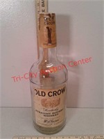 Vintage old crow Kentucky bourbon whiskey large