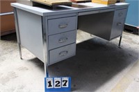 Metal Desk, Approx. 30"D x 60"W