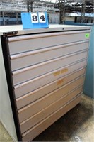 Lateral Parts Cabinet, 8 Drawer w/contents