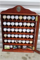 Golf Ball Display Case with Collection