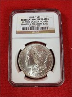 1884 O Brilliant Uncirculated Morgan Silver Dollar