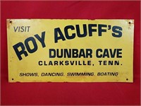Vintage Metal Roy Acuff's Dunbar Cave Sign