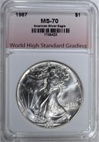 1987 AMERICAN SILVER EAGLE WHSG PERFECT