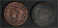 1838 FINE cleaned 1831 FINE LARGE CENTS