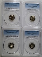 4 - PCGS PR70DCAM ROOSEVELT DIMES;