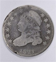 1821 CAPPED BUST DIME, FINE scratches