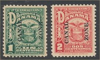 CANAL ZONE #68 & #69 MINT VF H