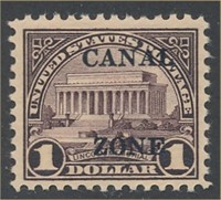 CANAL ZONE #95 MINT VF H LIGHTLY DISTURBED OG