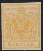 AUSTRIA LOMBARDY VENETIA #1 MINT FINE-VF LH