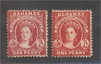 BAHAMAS #11 & #20 MINT AVE-FINE H