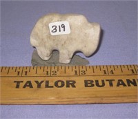 Vintage Carved Stone Indian Buffalo Home Decor