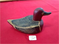 1 Vintage Hand Carved Wooden Duck / Local Maker