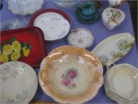 LARGE Lot of Beautiful Floral Serving Pieces