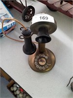 Antique brass Candlestick telephone