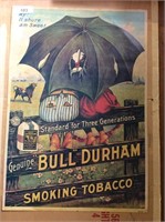 Vintage Bull Durham smoking tobacco cardboard