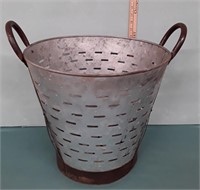 Metal olive bucket