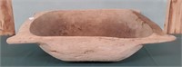 Large wood dough bowl