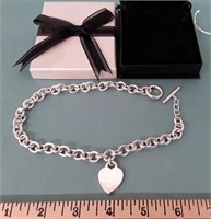 Tiffany & Co. Sterling silver heart tag necklace