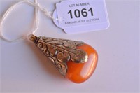 Small Tibetan amber pendant