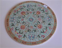 Large Chinese circular porcelain plaque