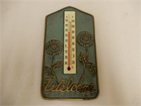 VINTAGE METAL WELCOME/ THERMOMETER SIGN