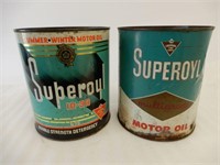 LOT OF 2 CANADIAN TIRE SUPEROYL IMP. GAL. CANS