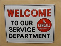 KENDALL MOTOR OILS SSP CONVEX SIGN - NEW