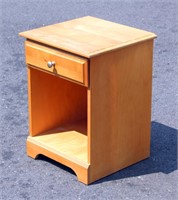 Wood Side Table w Drawer
