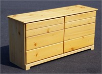 6 Drawer 5' Knotty Pine Chest no Knobs