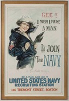 Howard Chandler Christy (American, 1872-1952) WWI Navy recruiting poster