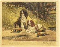 RUBEN WARD BINKS (1880-1950) DOGS AQUATINT