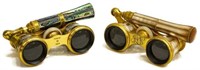 (2) FRENCH MOTHER OF PEARL & ABALONE OPERA GLASSES