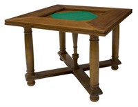 CONTINENTAL WALNUT FOLD OUT GAMES TABLE