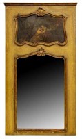FRENCH PAINTED TRUMEAU WALL MIRROR